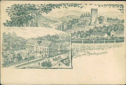 Alte Ansichtskarte Hattingen-Blankenstein, Hotel Petring