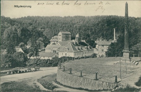 Alte Ansichtskarte Harzgerode-Mägdesprung, Teilansicht