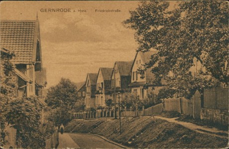 Alte Ansichtskarte Quedlinburg-Gernrode, Friedrichstraße