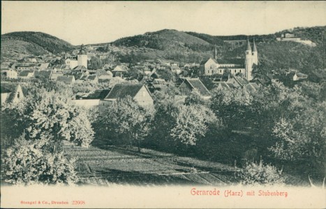 Alte Ansichtskarte Quedlinburg-Gernrode, Gesamtansicht