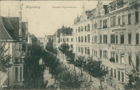 Alte Ansichtskarte Magdeburg, Richard Wagnerstrasse