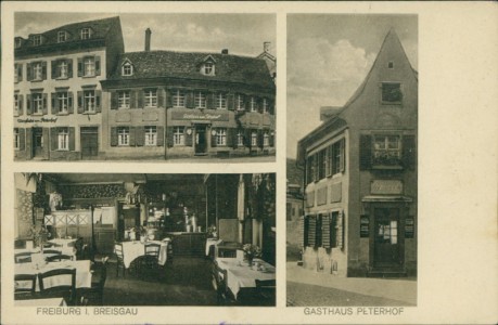 Alte Ansichtskarte Freiburg im Breisgau, Gasthaus Peterhof