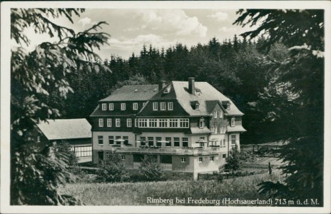 Alte Ansichtskarte Rimberg bei Fredeburg (Hochsauerland), Hotel Knoche