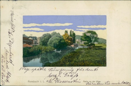 Alte Ansichtskarte Rombas / Rombach, Partie an der Orne