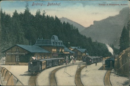 Alte Ansichtskarte Brünig (Lungern), Bahnhof
