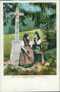Alte Ansichtskarte Aus dem Schwarzwald (Neustadt), Schwarzwälder Tracht