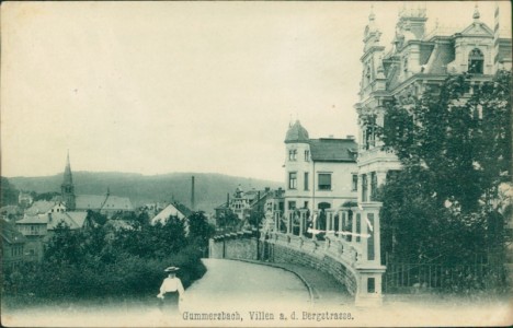 Alte Ansichtskarte Gummersbach, Villen a. d. Bergstrasse