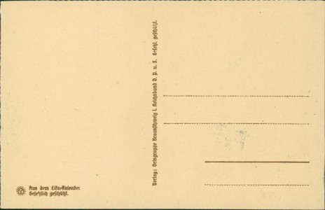 Adressseite der Ansichtskarte Braunschweig, Gewandhaus, Steindruck