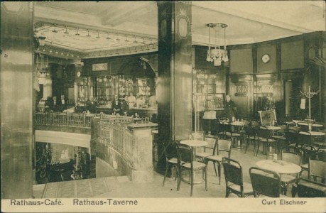 Alte Ansichtskarte Hamburg, Rathaus-Café. Rathaus-Taverne. Curt Elschner