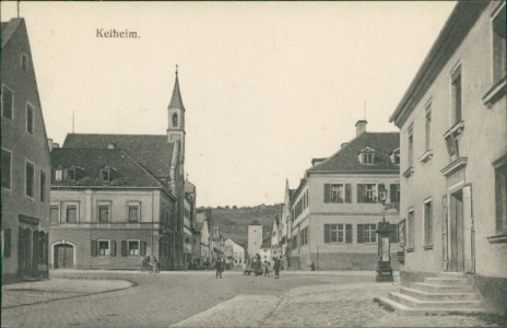 Alte Ansichtskarte Kelheim, Teilansicht mit Kirche