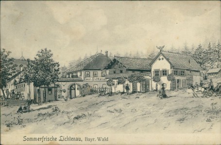 Alte Ansichtskarte Hauzenberg, Sommerfrische Lichtenau, Bayr. Wald