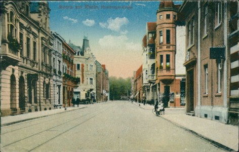 Alte Ansichtskarte Moers, Hombergerstraße