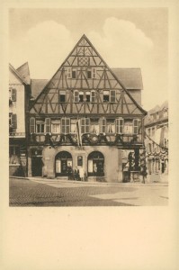 Alte Ansichtskarte Alzey, Restaurant Deutsches Haus, Inh. B. Schmidt, Fischmarkt 1