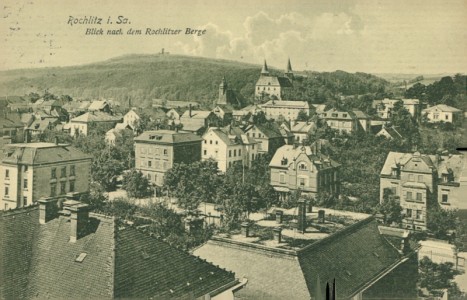 Alte Ansichtskarte Rochlitz, Blick nach dem Rochlitzer Berge