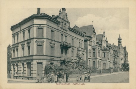 Alte Ansichtskarte Darmstadt, Stiftstraße