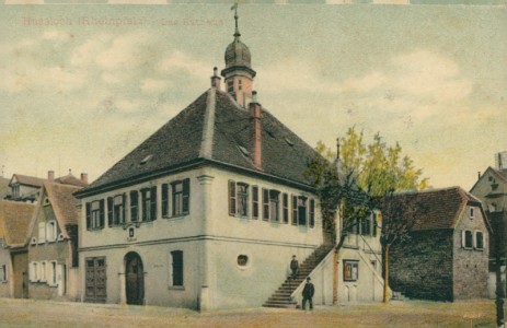 Alte Ansichtskarte Haßloch, Rathaus
