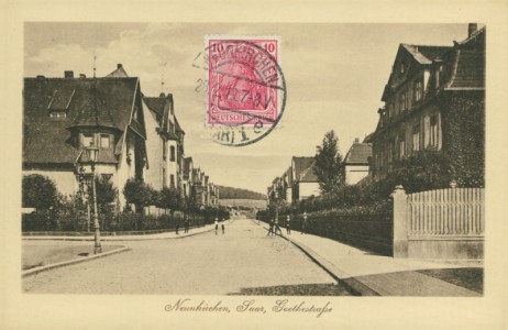 Alte Ansichtskarte Neunkirchen (Saar), Goethestraße