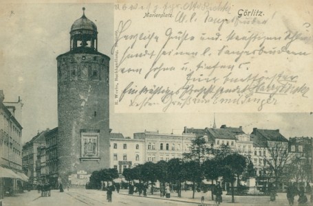 Alte Ansichtskarte Görlitz, Marienplatz