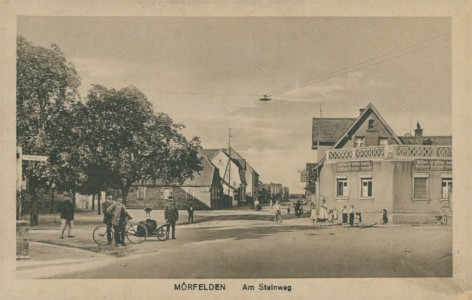 Alte Ansichtskarte Mörfelden-Walldorf, Am Steinweg