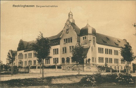 Alte Ansichtskarte Recklinghausen, Bergwerksdirektion
