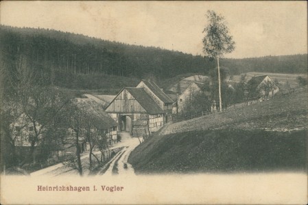 Alte Ansichtskarte Heinrichshagen i. Vogler, Teilansicht