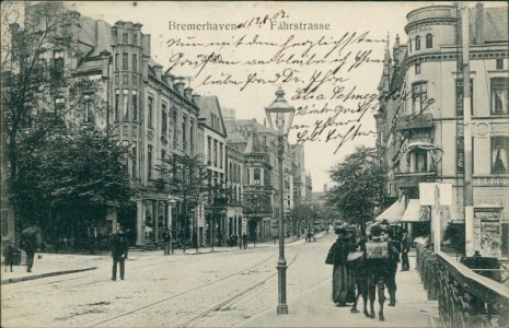 Alte Ansichtskarte Bremerhaven, Fährstrasse