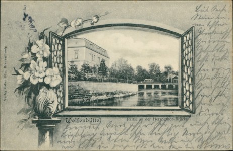 Alte Ansichtskarte Wolfenbüttel, Partie an der Herzogtor-Brücke