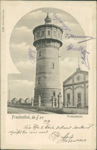 Alte Ansichtskarte Ludwigshafen-Edigheim, Wasserturm (steht auf Edigheimer Gebiet)
