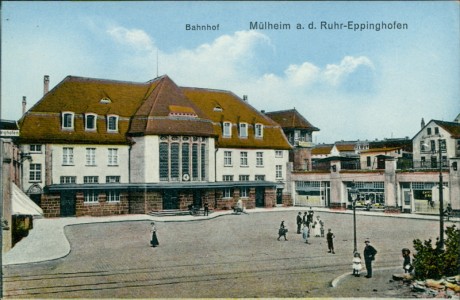 Alte Ansichtskarte Mülheim an der Ruhr-Eppinghofen, Bahnhof