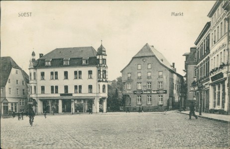 Alte Ansichtskarte Soest, Markt