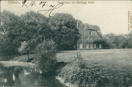 Alte Ansichtskarte Dülmen, Forsthaus im Herzogl. Park