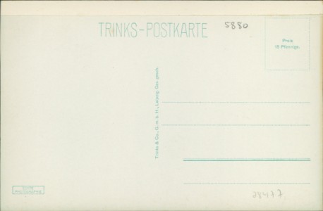 Adressseite der Ansichtskarte Lüdenscheid, Sauerfelder Strasse und Amtshaus