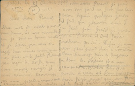 Adressseite der Ansichtskarte Linnich, Rördorferstraße