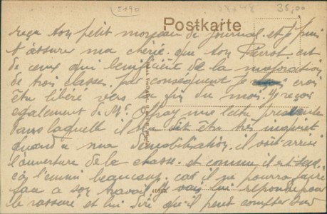 Adressseite der Ansichtskarte Stolberg (Rhld.), Partie am Markt