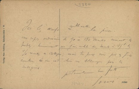 Adressseite der Ansichtskarte Lüdenscheid-Brügge, Teilansicht mit Bahnstrecke