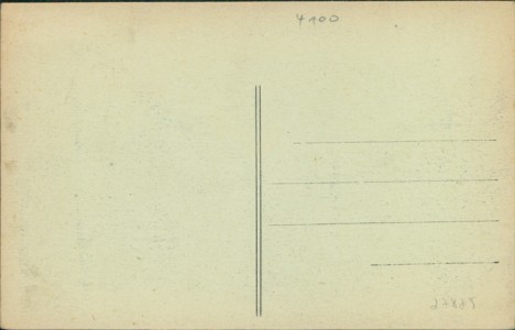 Adressseite der Ansichtskarte Duisburg-Wedau, Fliederbusch, et Coopérative des Cheminots