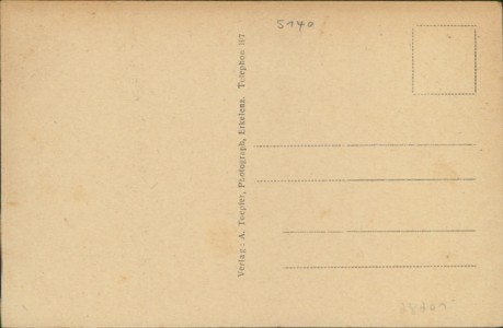 Adressseite der Ansichtskarte Erkelenz-Lövenich, Gasberg