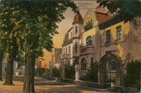 Alte Ansichtskarte Rheinberg, Partie am Kirchplatz