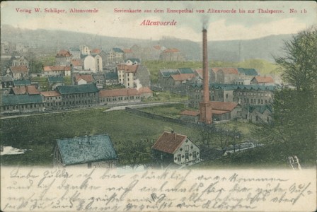 Alte Ansichtskarte Ennepetal-Altenvoerde, Teilansicht