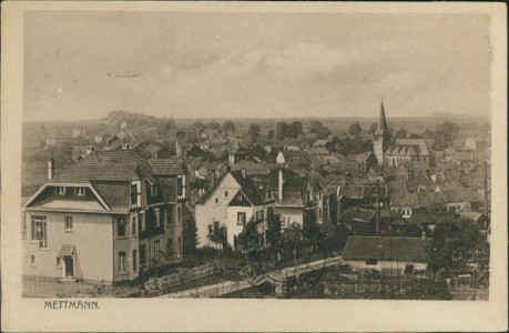 Alte Ansichtskarte Mettmann, Teilansicht