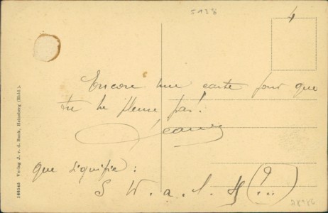 Adressseite der Ansichtskarte Heinsberg, 