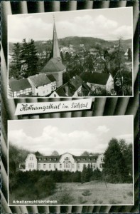 Alte Ansichtskarte Rösrath-Hoffnungsthal, Teilansicht mit Kirche, Arbeiterwohlfahrtsheim