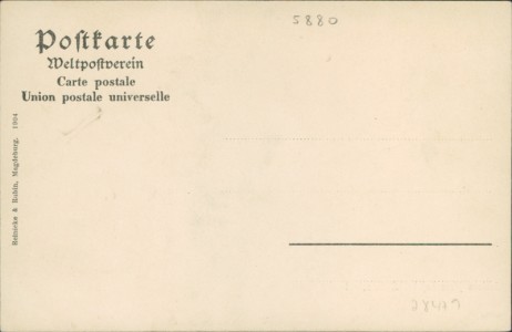 Adressseite der Ansichtskarte Lüdenscheid, Schloss Neuenhof