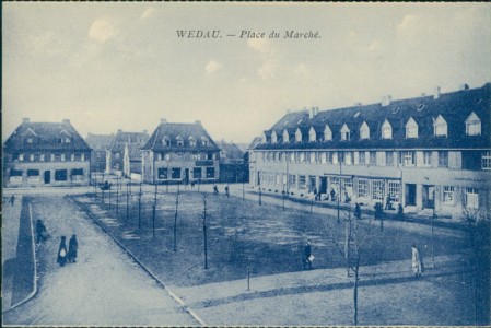Alte Ansichtskarte Duisburg-Wedau, Place du Marché