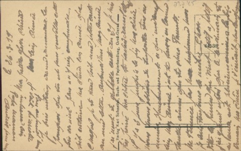 Adressseite der Ansichtskarte Groß-Gerau, Rathaus