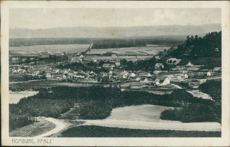 Alte Ansichtskarte Homburg, Teilansicht