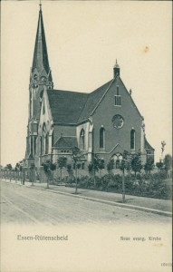 Alte Ansichtskarte Essen-Rüttenscheid, Neue evang. Kirche