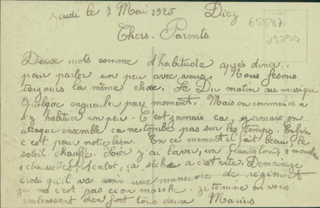 Adressseite der Ansichtskarte Diez, Rue Guillaume