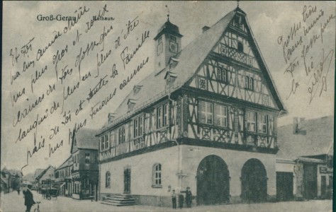 Alte Ansichtskarte Groß-Gerau, Rathaus