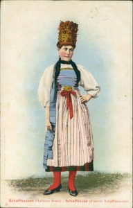 Alte Ansichtskarte Schaffhausen, Hallauer Braut